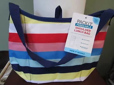 $12.99 • Buy Packit Freezable Shoulder Lunch Bag Cools Up To 10 HR Expandable Bag 1A