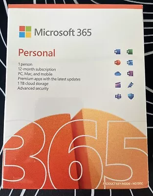 Microsoft Office 365 Personal 1 Year Original Genuine Activation Key From Box • £25