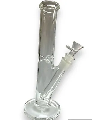 10” Clear Smoking Hookah Water Pipe Heavy Glass Bong Bubbler Shisha W/ 14mm Bowl • $29.99