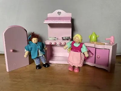 £8 • Buy ELC Rosebud Wooden Dolls Kitchen Set 