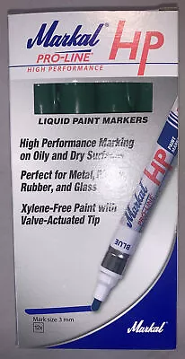 (12) Markal Pro-Line Permanent Paint Marker 96966 Green HP Liquid Medium Tip • $21.99
