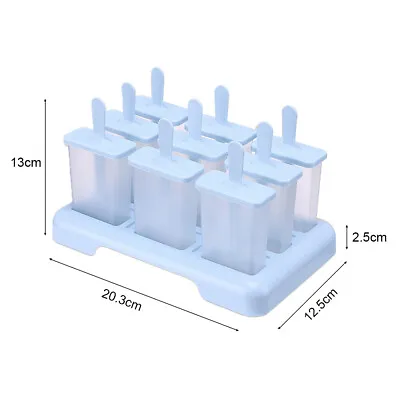 9 Cells Block Moulds Ice Cream Mold Icy Pole Jelly Pop Popsicle Maker Mould Tray • $13.98