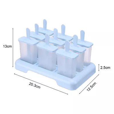 9 Cells Silicone Frozen Ice Cream Mold Juice Ice Lolly Maker Ice Lolly Pop Mould • $13.56