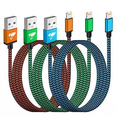 Aioneus Iphone Charger Cable 3Pack 2M Mfi Certified USB A To Lightning Cable ... • $21.89