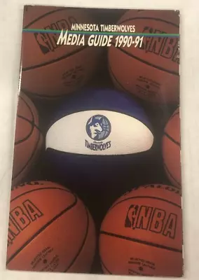 1990-91 Minnesota Timberwolves Media Guide NBA Basketball Very Good Condition!!! • $12