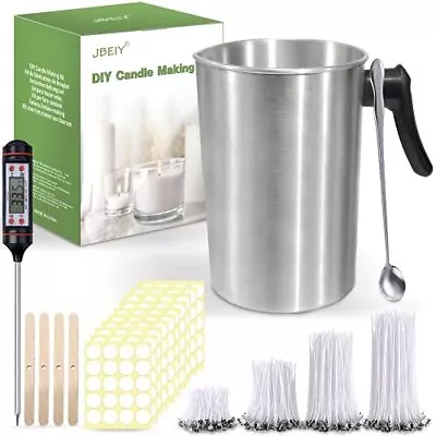 3L Candle Wax Melting Pot With Candle Thermometer 4 Pounds Large • £33.31