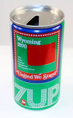 1976 Bicentennial 7up Can Wyoming 1890 44th State 12oz Seven Up Bottling Vintage • $10.54