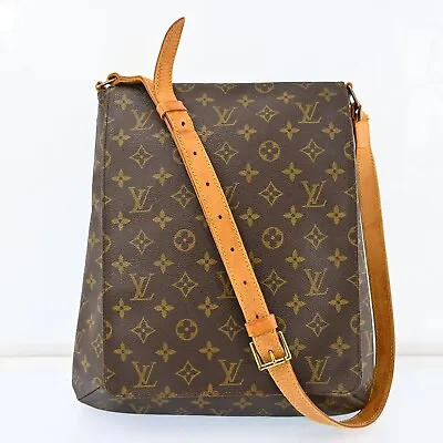 LOUIS VUITTON Musette Shoulder Bag Monogram Leather Brown M51256 H1596CS602 • $276