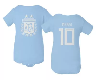 Argentina 2019 Soccer #10 Lionel MESSI Copa America Little Infant Baby Bodysuit • $19.99