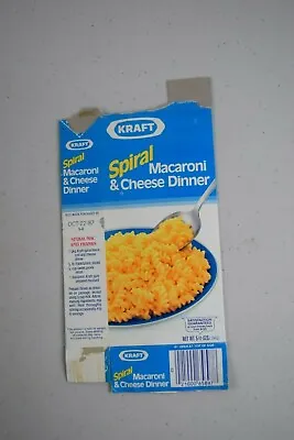 Vintage 1987 Kraft Spiral Macaroni & Cheese Box. Empty • $29.99