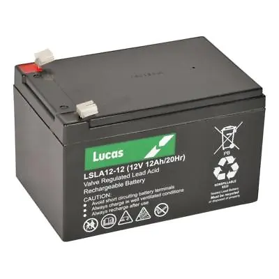 12V 12AH Lucas LSLA12-12 Rechargeable Battery For UPS Toy Car Mobility Vehicle • £28.99