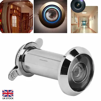 £6.34 • Buy 220°Adjustable Door Peephole Viewer Wide Angle Eye Spy Sight Hole Glass Lens New