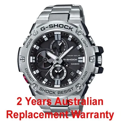 Casio G-shock G-steel Bluetooth Solar Watch Gstb100d Gst-b100d-1a Silve Ss Band • $589.99