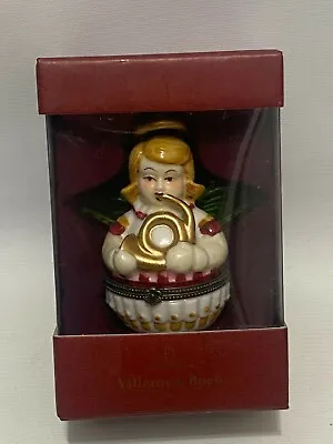 Villeroy & Boch 1748 Angel W/ Horn Trinket Jewlery Box Holiday Christmas Figure  • $14.95