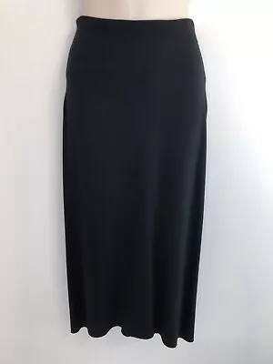 Bassike Womens Pencil Skirt Size 0 Black Stretch Hilo Hem Long Length • $69