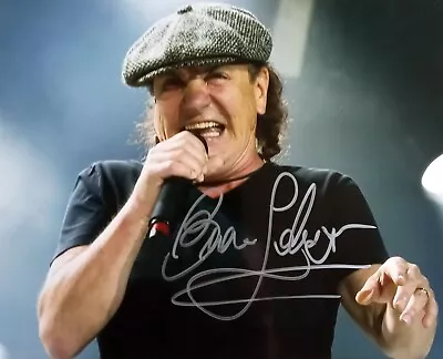 BRIAN JOHNSON AUTOGRAPHED SIGNED AC/DC 8x10 PHOTO • $49.99