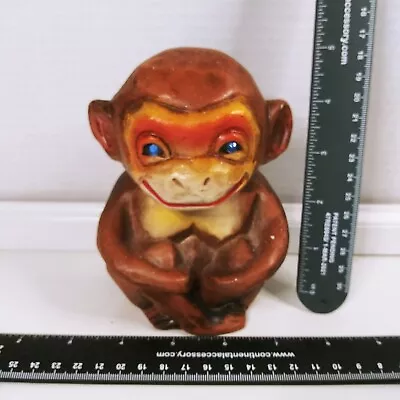 Vtg Monkey Bank Blue Rhinestone Eyes National Potteries Company Japan • $12.99