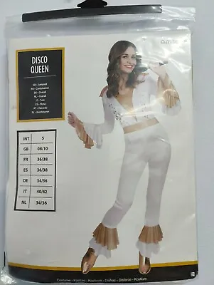 Adult XL Disco Queen Abba Style Ladies Fancy Dress  Halloween Costume -FREE POST • £12.95