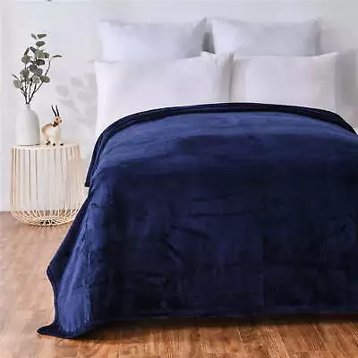 Mainstays Super Soft Indigo Blue Polyester Plush Blanket Full/Queen 90 X90  • $15.94