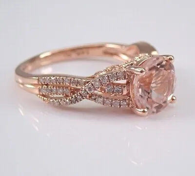 2Ct Round Cut Lab-Created Morganite Solitaire Wedding Ring 14K Rose Gold Plated • $109.99