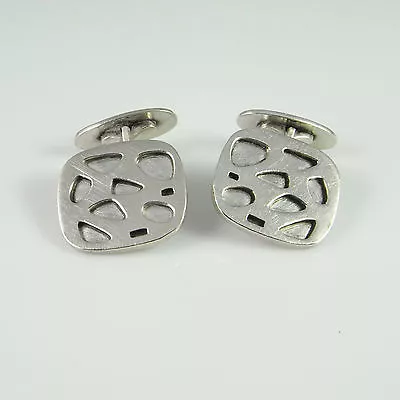 £371.84 • Buy Vintage Silver Cufflinks Mens Cuff Links 1950s 1960s 1970s Geometric Star Trek 