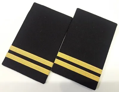 2 Bars Airline Pilot / Merchant Marine Slip Shoulder Boards. Unused • $11