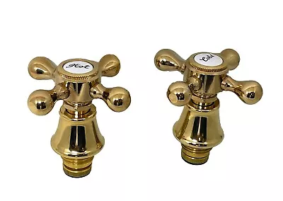 Victorian Style Gold Cross Heads Replacement Basin Sink Tap Conversion Kit 1/2  • £46.99