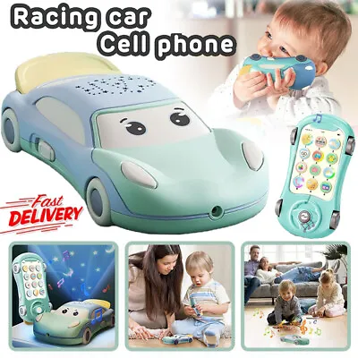 Kids Cell Phone Toy Car Projection Toys For 1 2 3 4 5 6 Year Old Girls Boys Car • £6.89