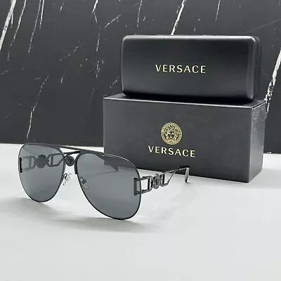 New Versace Ve2255 1261/87 Unisex Aviator Sunglasses Versace  Mod 2255 126187 • $221