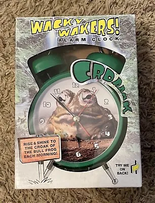 New Wacky Wakers Bull Frog Alarm Clock Croaks New Old Stock Wacky Animal Clock • $45