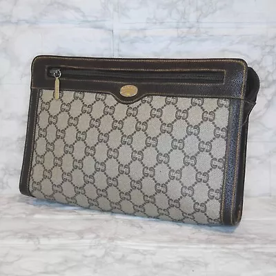 Vintage GUCCI  Clutch Second Bag GG From Japan 0153 • $92