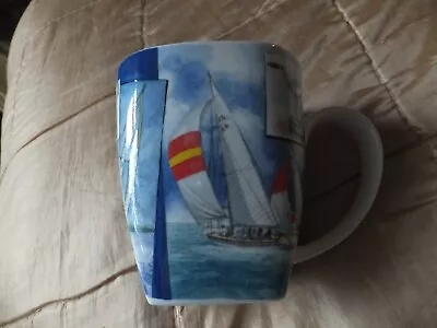 £6.99 • Buy Past Times Beautiful Square Coffee Mug With Sail Boat Design
