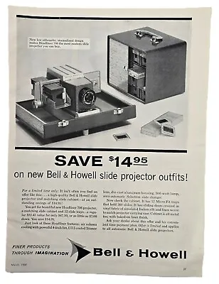 Vintage Print Ad Bell & Howell Slide Projector March 1958 Photography Magazine • $9.50
