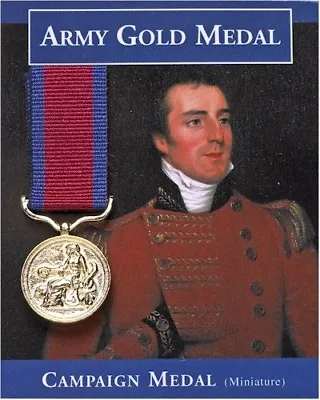 Army Gold Medal Wellington Napoleon 1812 Peninsular War Repro Miniature Schools • £5.69