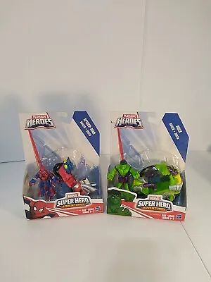 Marvel Super Hero Lot Of 2 Motorcycle Playskool  NEW! Spider-Man - Hulk • $15.99