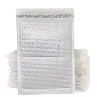 Bubble Poly Mailer 9”x12” (White/Gray) - Self Sealing Cushioned Mailing Bag • $5.97