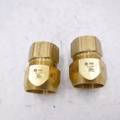 2 Pack Tracpipe 3/4  Auto Snap Female Straight Adapter Brass Fitting • $35.99