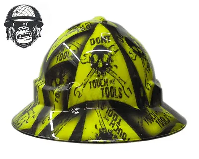 Custom Hydrographic Safety Hard Hat DONT TOUCH MY TOOLS PRO CHOICE WIDE BRIM • $85