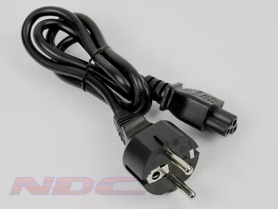 £4.29 • Buy EU 2 Pin Mains Power Cord Cable IEC C5 Clover Leaf 1M Black For Your Electronics