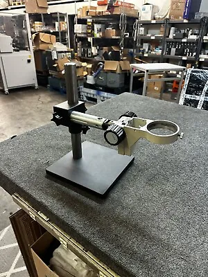 Nikon Focus Arm Mount 75mm 9  Boom Microscope 15  Stand & 10X10  Base • $189.95