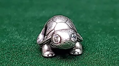 Pandora Bright Eyed Turtle Charm S925 ALE Cubic Zirconia S925 ALE Excellent Cute • £19.99