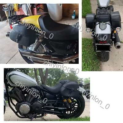 $62.32 • Buy Saddle Bags Saddlebags For Yamaha V Star 650 950 1100 1300 XVS Custom Classic US