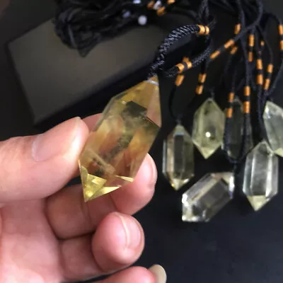Natural Quartz Crystal Pendant Chakra Healing Stone Charms Necklace Gift Reiki • $9.59