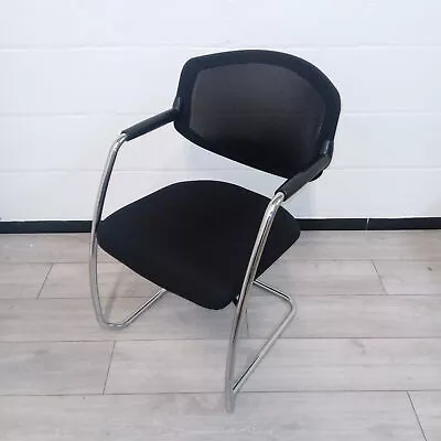 Orangebox Mesh Back Meeting Chair With Black Fabric Seat And Cantilever Frame. • £154.80