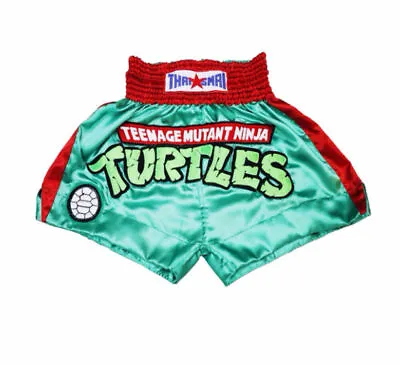 Ninja Turtles Muay Thai Kick Boxing Shorts MMA K1 UFC Costume Embroidery Cartoon • $38.74