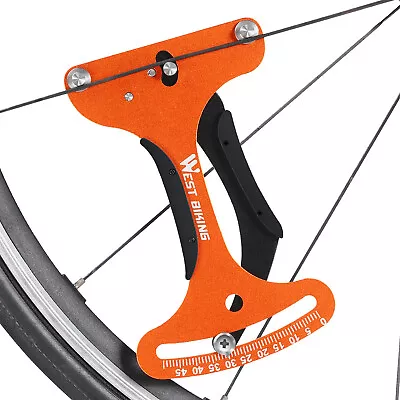 WEST BIKING Aluminum Alloy Bicycle Spoke Tension Meter Wheel Repair Tool Orange • $18.88