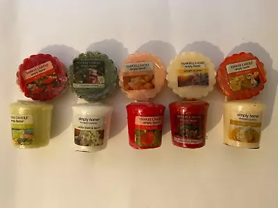 Ten Yankee Candle (old Logo) Simply Home Samplers/Votives And Tarts/Melts (SH8) • £0.99