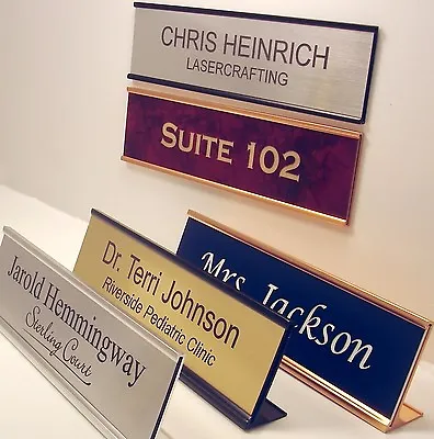 NAME PLATE For Office Desk Or Door Sign / Plaque - Personalized By Lasercrafting • $5.95
