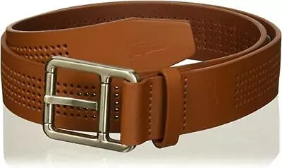 Lacoste Men's Brown Harness Buckle Perforated Leather Belt Size 30 • $23.20