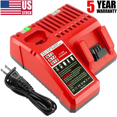 Fast Charger For Milwaukee For M12-18C 48-59-1812 Lithium For M18 12-18V Battery • $21.92